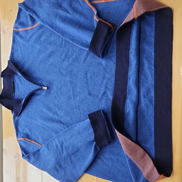 Codice Cashmere Wool Blend 1/4 Zip Pullover Italy Designer Sweater Sz XL (54) - Picture 15 of 15